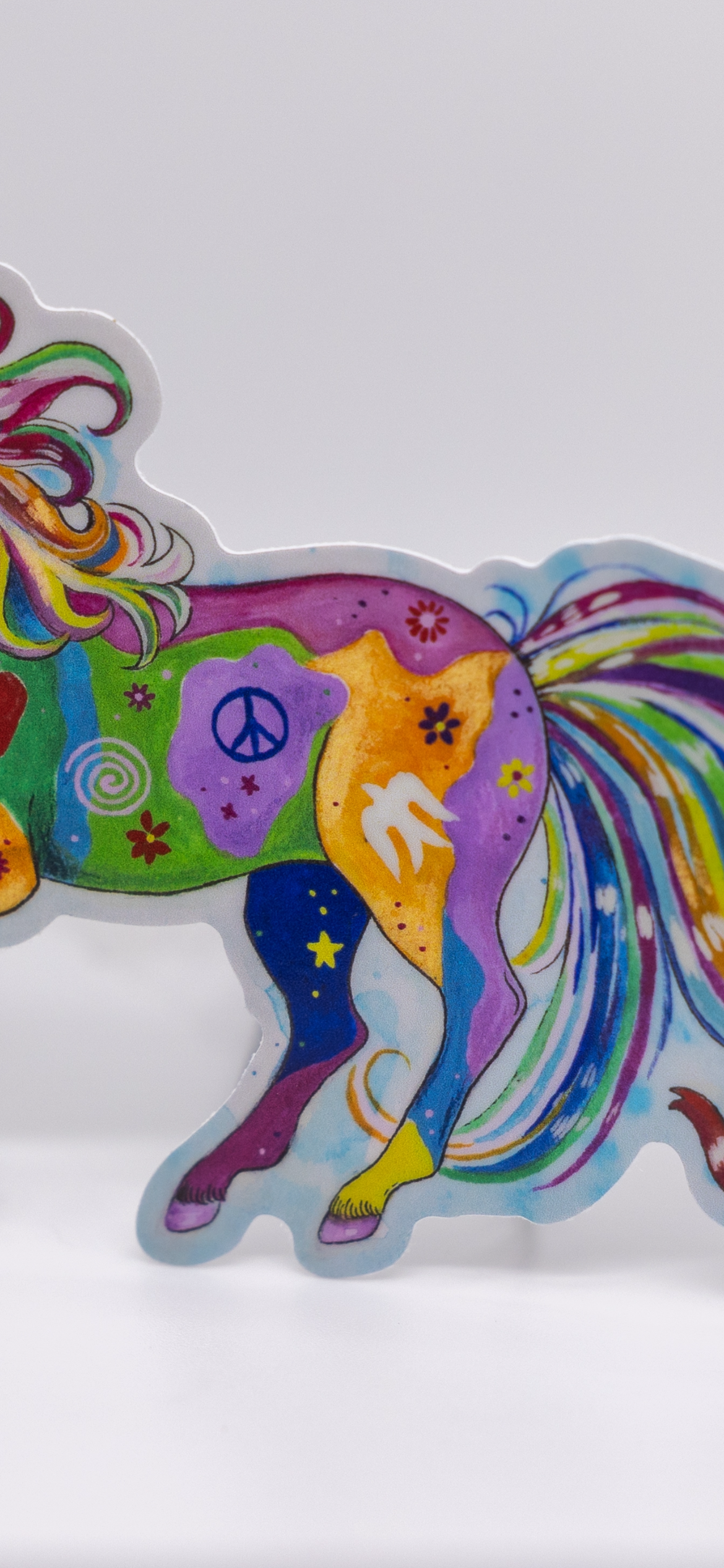 Peace Patchwork Pony Sticker Vinyl 4”