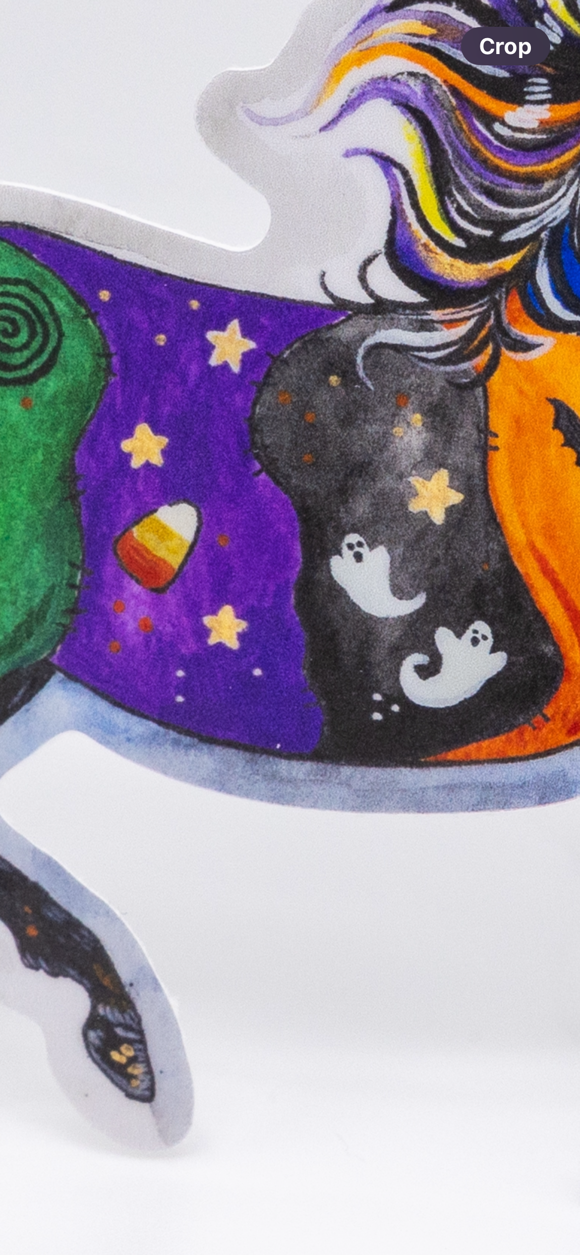 Spooky Patchwork Pony Vinyl Sticker 4”