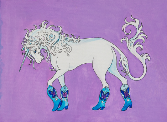 Unicorn Boots Print